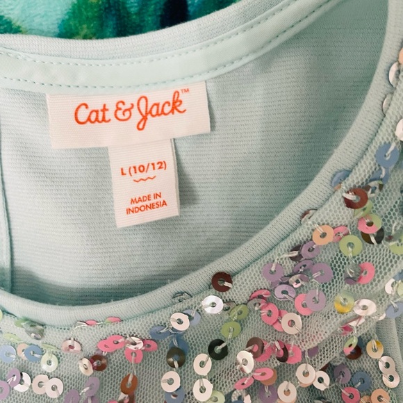 Girls Sequin Detail Dress Size Large - Picture 2 of 2